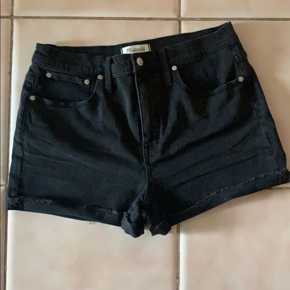 Madewell black denim shorts size 30